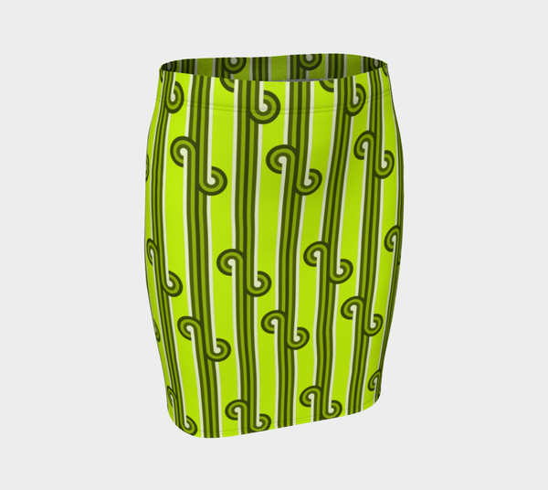 Rolling Wave Fitted Skirt - Objet D'Art