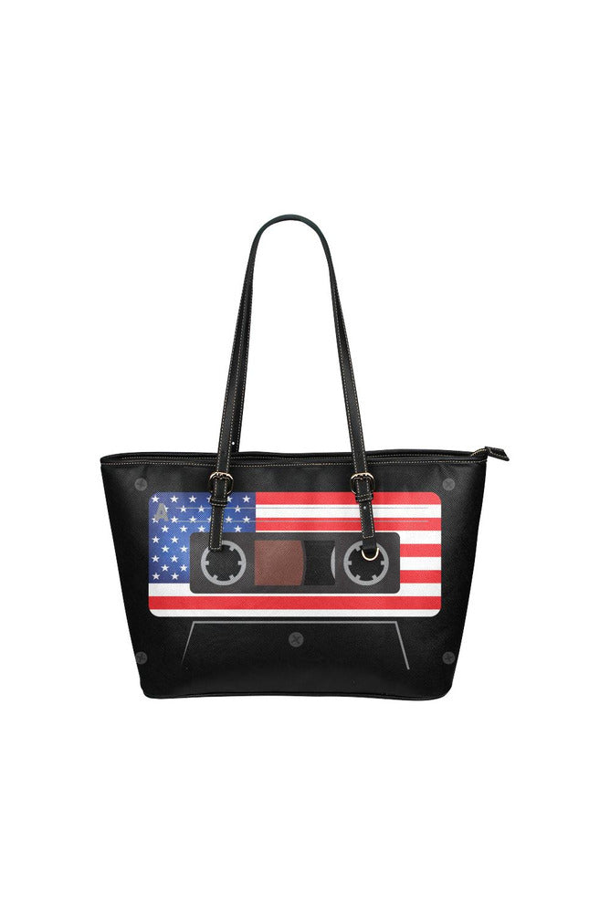 USA Cassette Tape Leather Tote Bag/Small - Objet D'Art