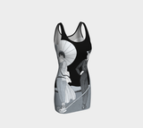 Selenium  Vintage Print Bodycon Dress - Objet D'Art