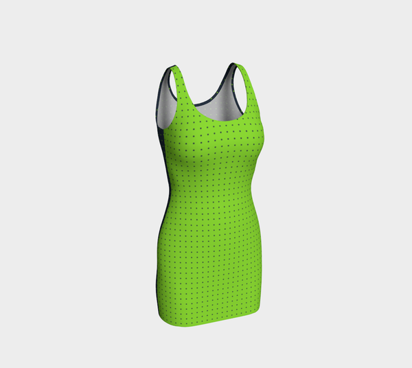 Duality of Green Polka Dot Bodycon Dress - Objet D'Art