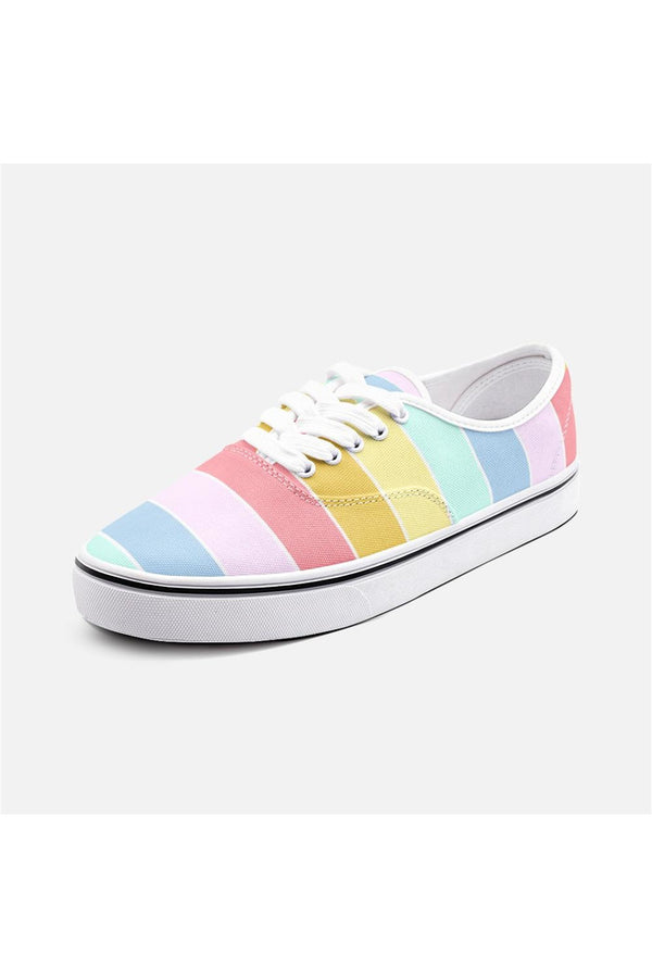 Pastel Rainbow Unisex Canvas Shoes - Objet D'Art