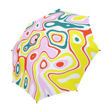 colored splat print 2 Semi-Automatic Foldable Umbrella (Model U05) - Objet D'Art