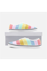 Pastel Rainbow Unisex Canvas Shoes - Objet D'Art