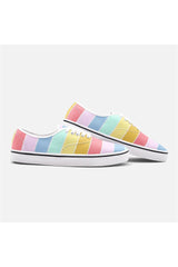 Pastel Rainbow Unisex Canvas Shoes - Objet D'Art