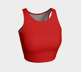 Rose Red Athletic Crop Top - Objet D'Art