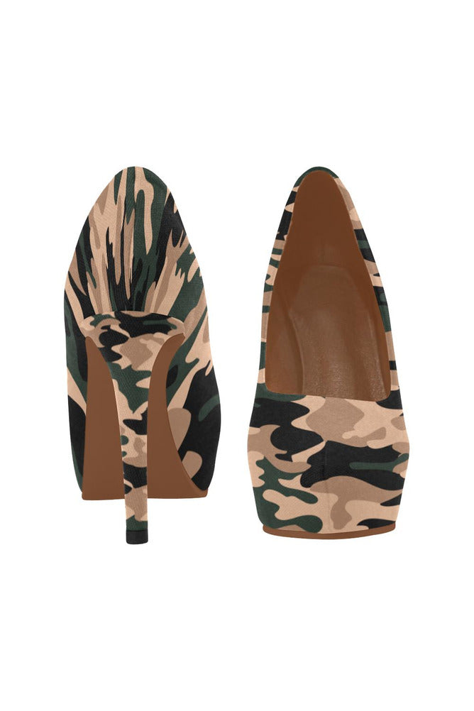 Camouflage Women's High Heels - Objet D'Art