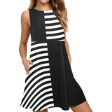Curves Sleeveless A-Line Pocket Dress - Objet D'Art