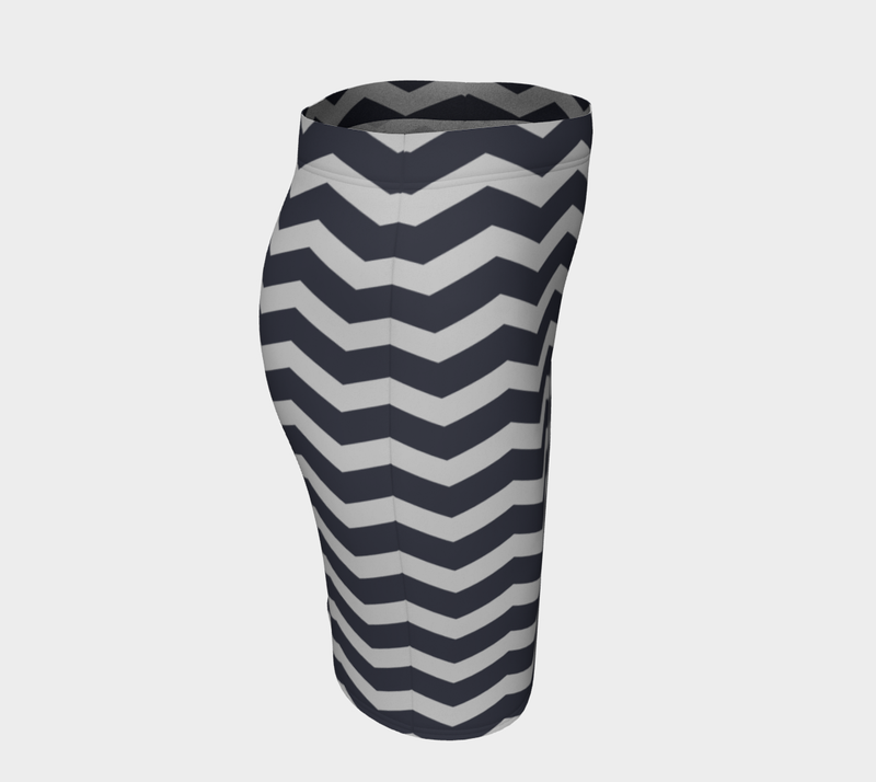 Herringbone Fitted Skirt - Objet D'Art