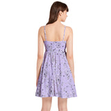 Spaghetti Strap Sleeveless Falred Hem Short Dress - Objet D'Art