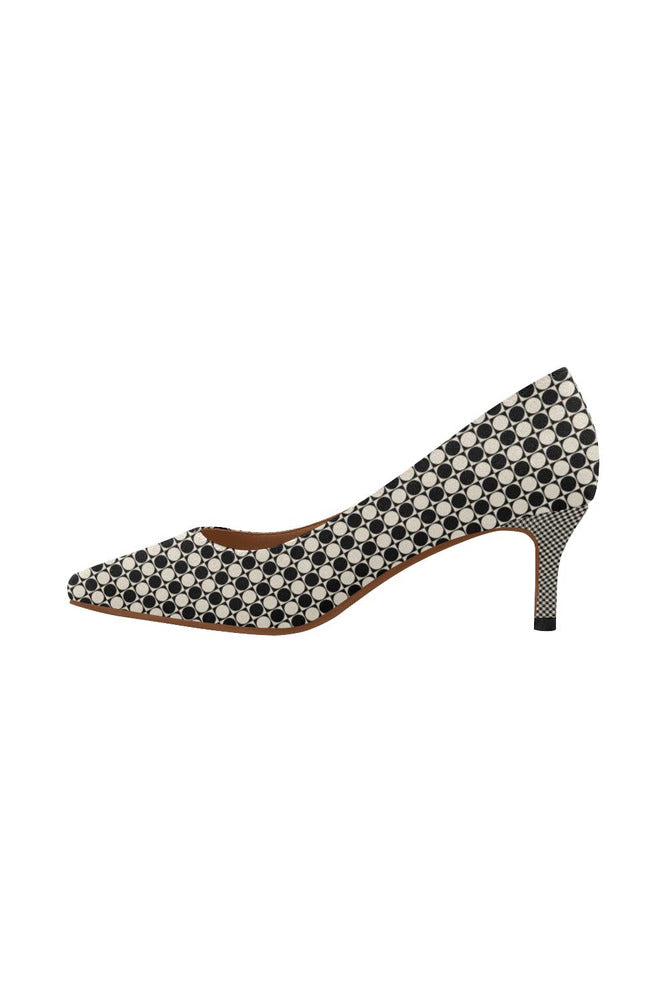 Circles in Squares Women's Pointed Toe Low Heel Pumps - Objet D'Art Online Retail Store