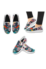 koi day Orion Slip-on Women's Canvas Sneakers (Model 042) - Objet D'Art