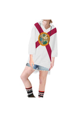 Florida Step Hem Tunic Hoodie for Women (Model H25) - Objet D'Art