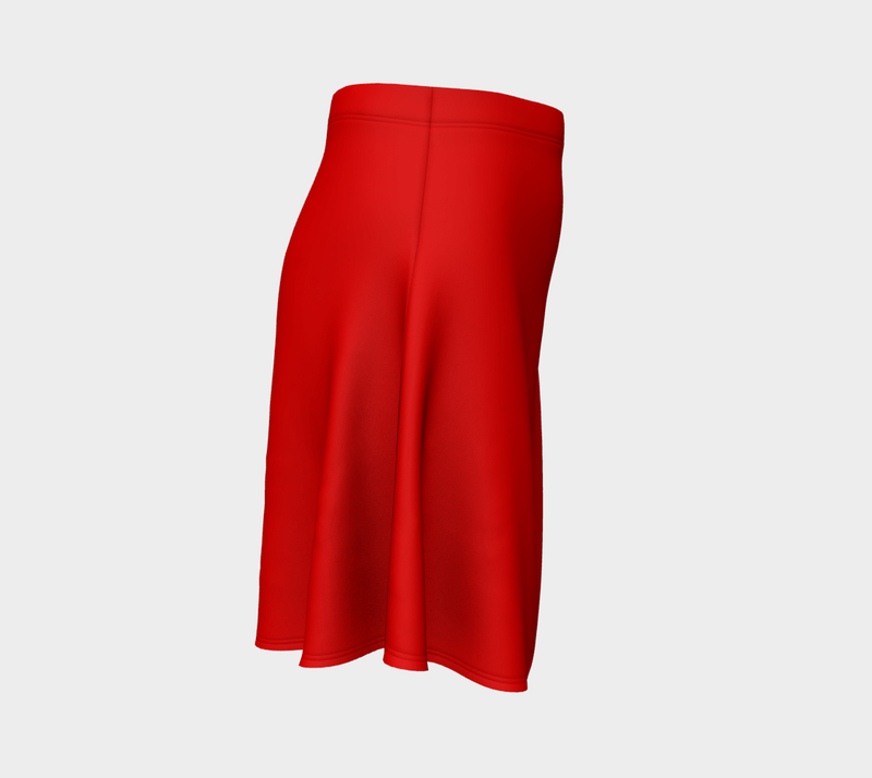 Bright Red Flare Skirt - Objet D'Art