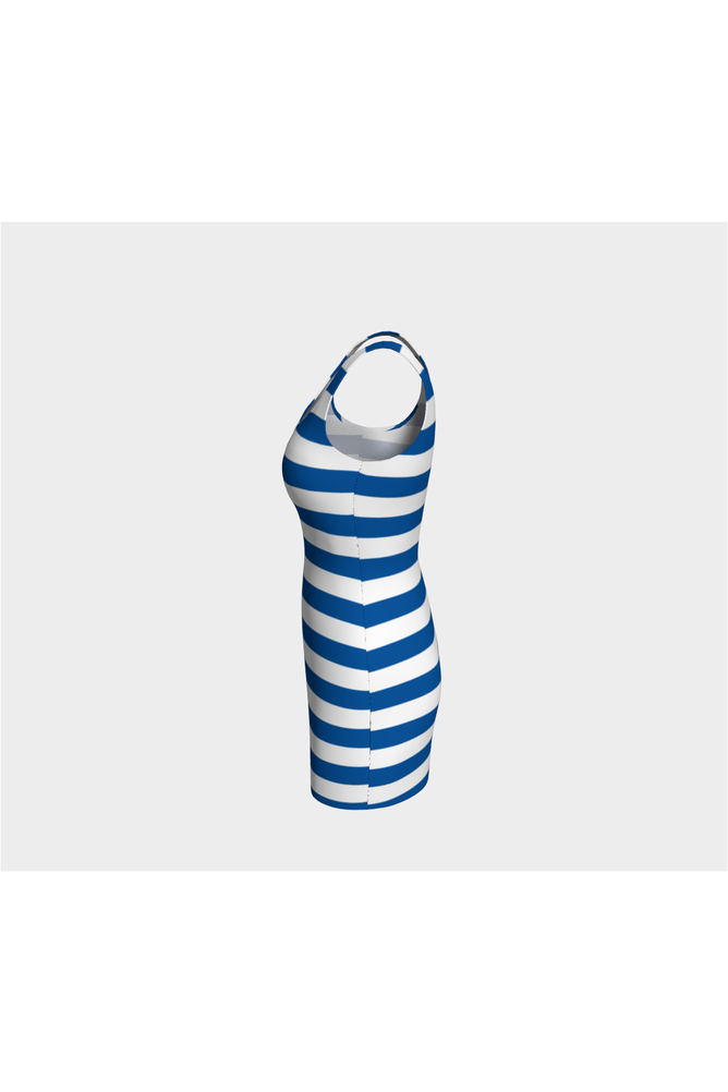 Blue Striped Bodycon Dress - Objet D'Art
