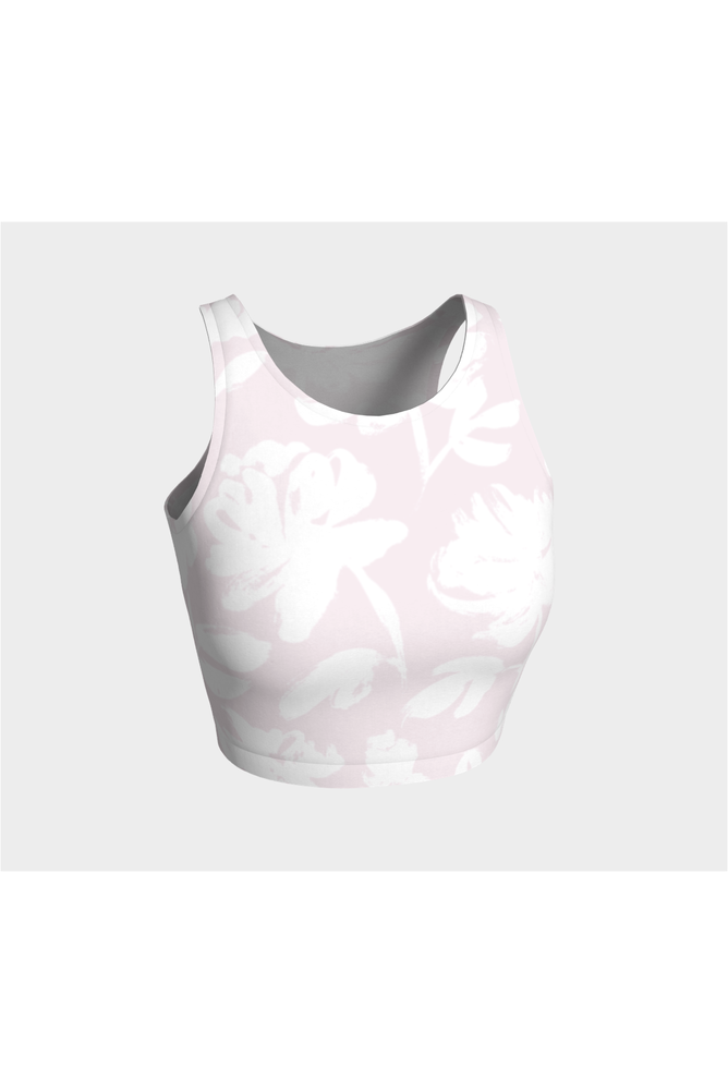 Light Pink Sketched Roses Athletic Top - Objet D'Art