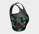 Rose Print Athletic Crop Top - Objet D'Art