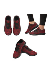 red and black mandala Women’s Running Shoes (Model 020) - Objet D'Art
