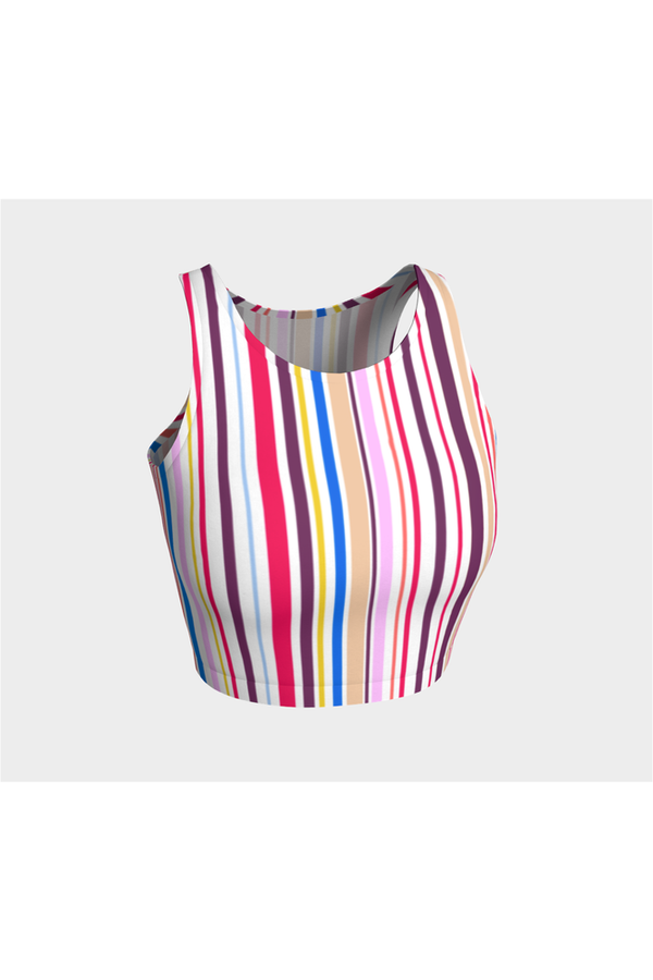 Multicolored Striped Athletic Top - Objet D'Art