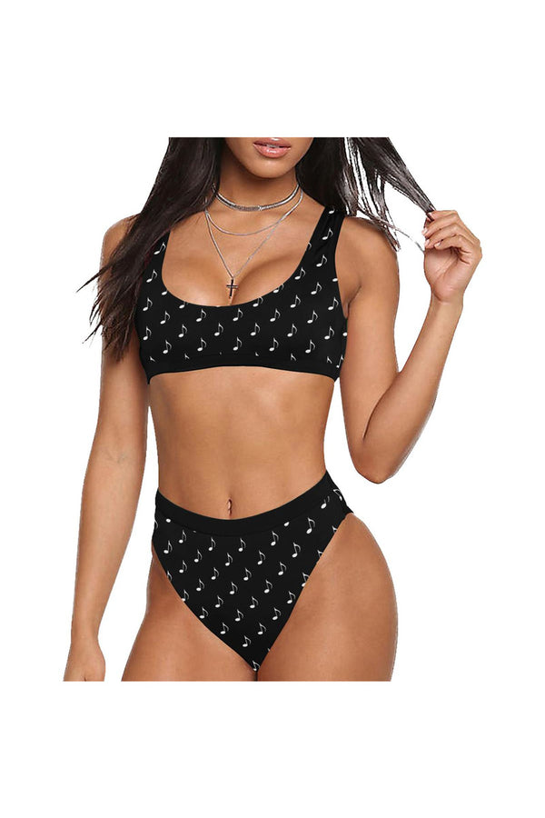 Duly Noted Sport Top & High-Waist Bikini Swimsuit - Objet D'Art Online Retail Store