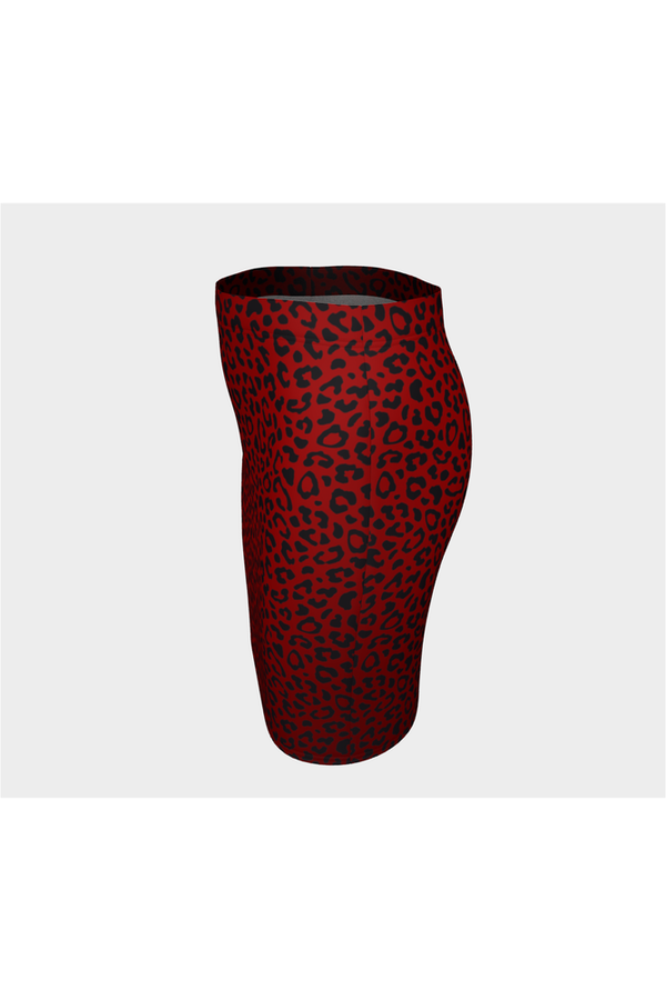 Rosy Leopard Fitted Skirt - Objet D'Art