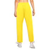 yellow print 2 Women's Quick Dry Cargo Sweatpants (Model L65) - Objet D'Art