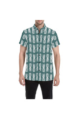 Pineapple Pleasure Camisa de manga corta con estampado integral para hombre - Objet D'Art