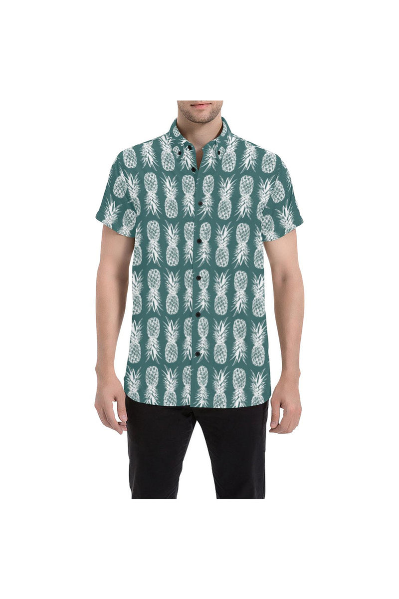 Pineapple Pleasure Men's All Over Print Short Sleeve Shirt - Objet D'Art