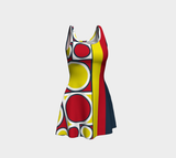 Fun Shapes and Colors Flare Dress - Objet D'Art