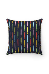 Crayon Colors Spun Polyester Square Pillow - Objet D'Art