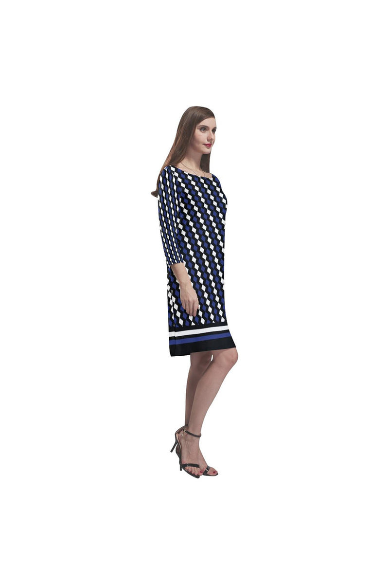 Harlequin Moments Rhea Loose Round Neck Dress - Objet D'Art