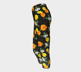 Warm Floral Yoga Capri - Objet D'Art