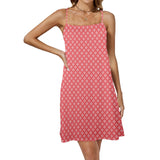 HEART PATTERN PRINT 2 Drawstring Neck Sleeveless Dress (Model D68) - Objet D'Art