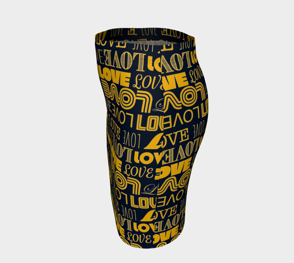 Love Printed Fitted Skirt - Objet D'Art