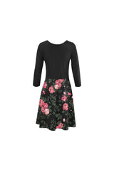 floral darkness d23 3/4 Sleeve Sundress (D23) - Objet D'Art