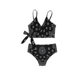 black buck Knot Side Bikini Swimsuit (Model S37) - Objet D'Art