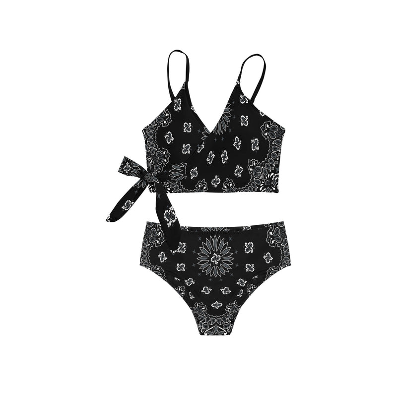 black buck Knot Side Bikini Swimsuit (Model S37) - Objet D'Art