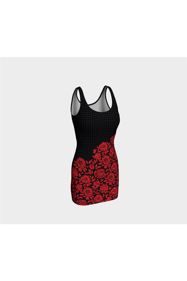 Floral Matrix Bodycon Dress - Objet D'Art