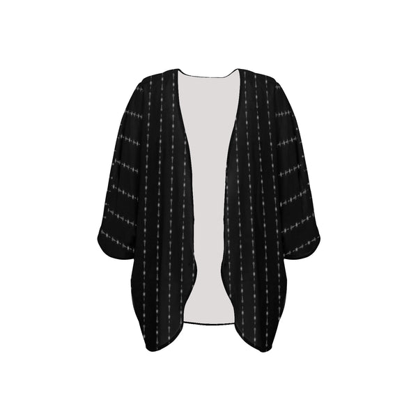 unbroken arrow rising print 2 Women's Kimono Chiffon Cover Up (Model H51) - Objet D'Art