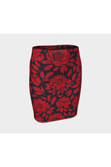 Floral Fitted Skirt - Objet D'Art