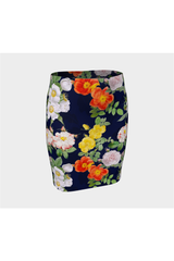 Floral Fitted Skirt - Objet D'Art