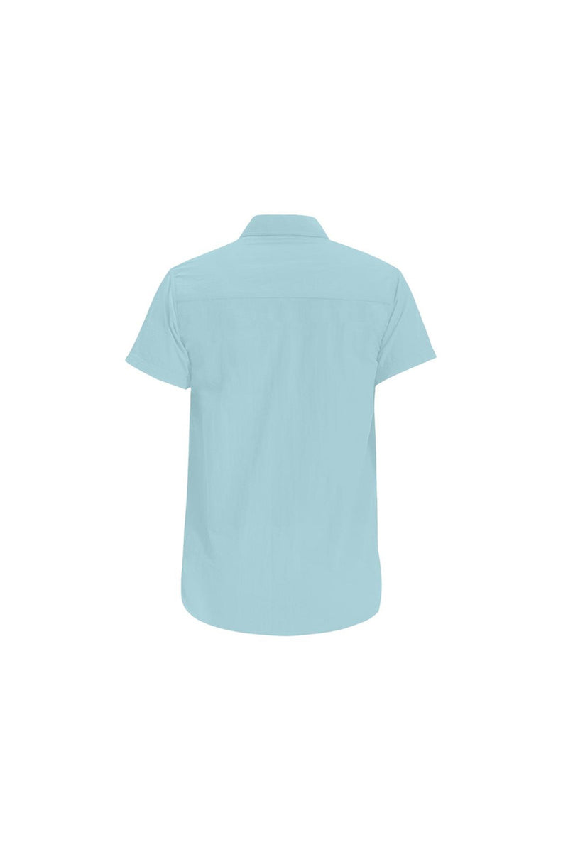 Clearwater Blue Men's All Over Print Short Sleeve Shirt/Large Size (Model T53) - Objet D'Art