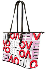 LOVE LOVE TOTE Leather Tote Bag/Small (Model 1651) - Objet D'Art