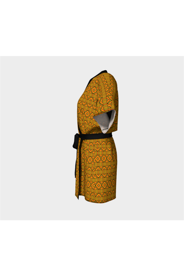 Kente Print Kimono Robe - Objet D'Art