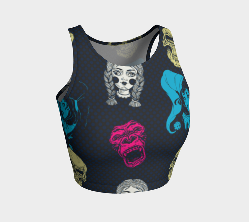 Monster Mash Athletic Crop Top - Objet D'Art