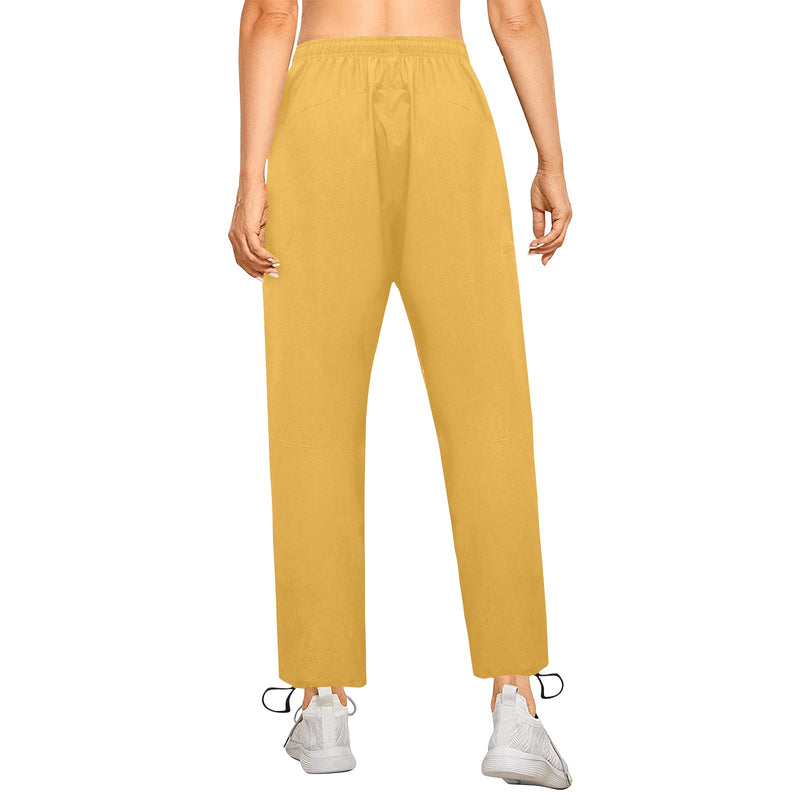 solid color print 2 Women's Quick Dry Cargo Sweatpants (Model L65) - Objet D'Art