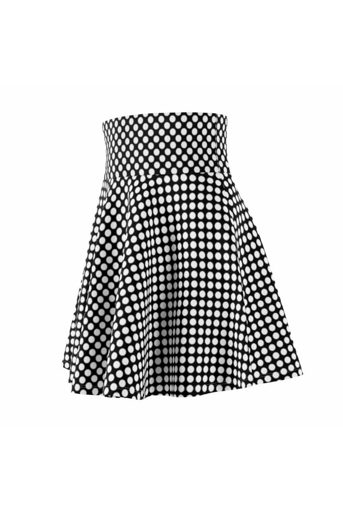 Micro Polka Dot Women's Skater Skirt - Objet D'Art