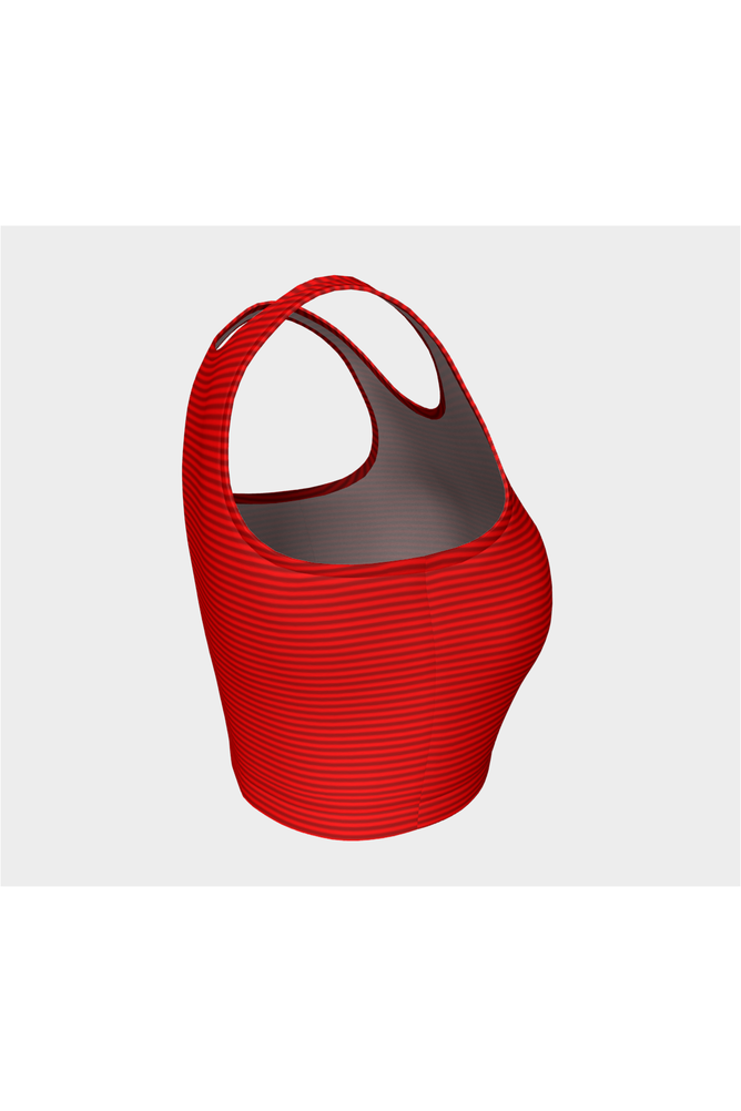 Crimson Micro Stiped Athletic Top - Objet D'Art