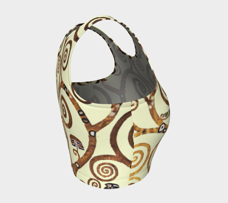 Tree of Life Klimt Athletic Crop Top - Objet D'Art