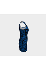 Blue Zebra Bodycon Dress - Objet D'Art