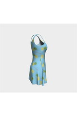 Pinstripes Pastel & Pineapple Flare Dress - Objet D'Art
